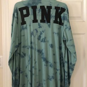 PINK Blue tye dye T-shirt